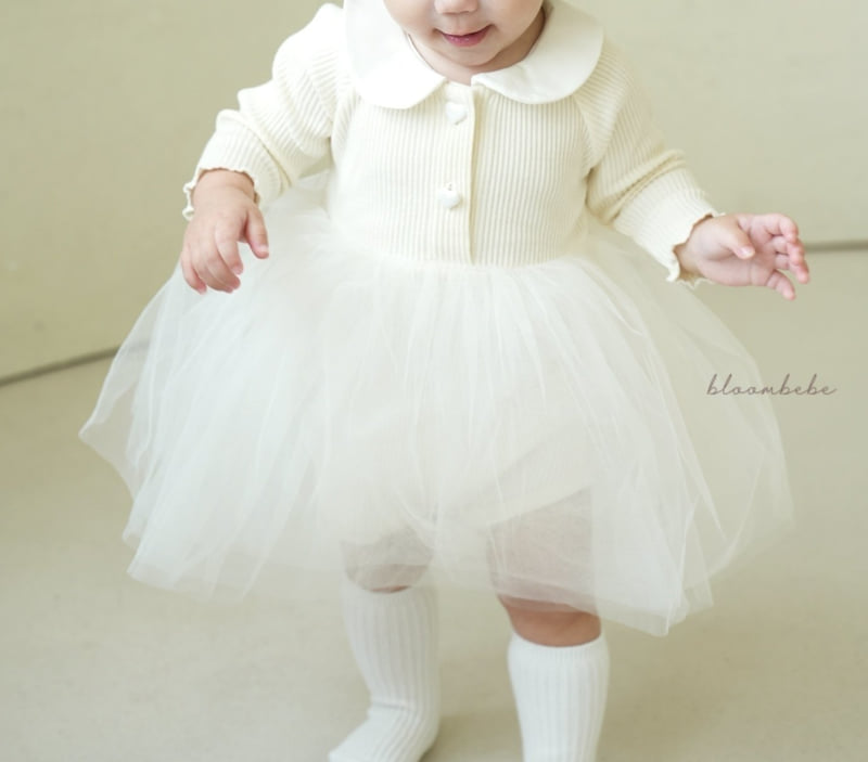 Bloombebe - Korean Baby Fashion - #babyoutfit - Heart Tiered Romper - 4