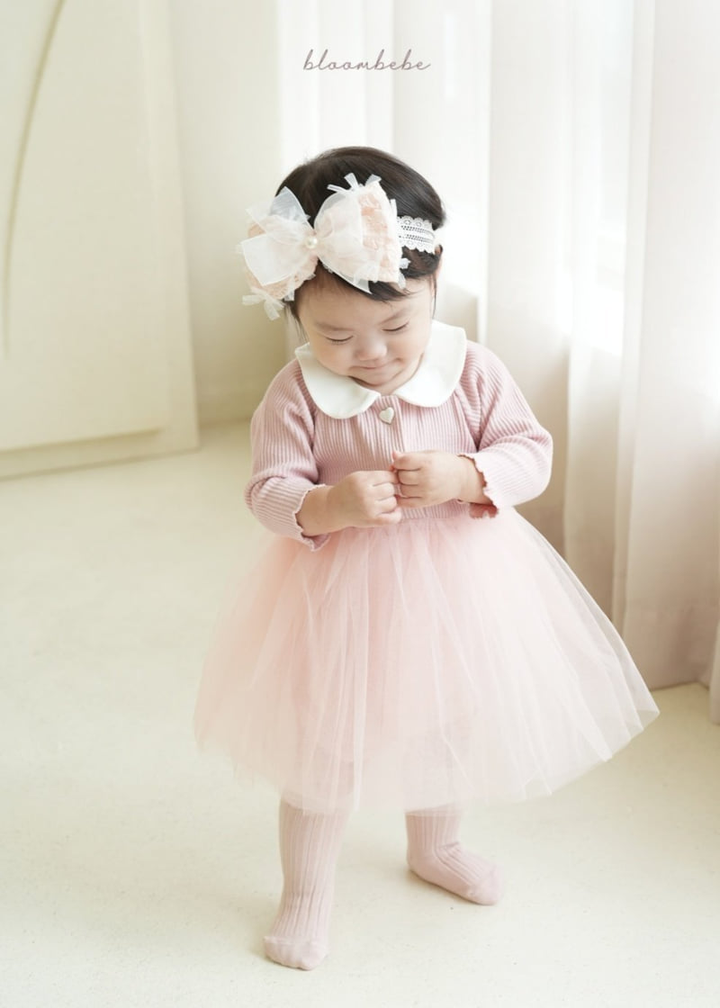 Bloombebe - Korean Baby Fashion - #onlinebabyshop - Heart Tiered Romper - 7