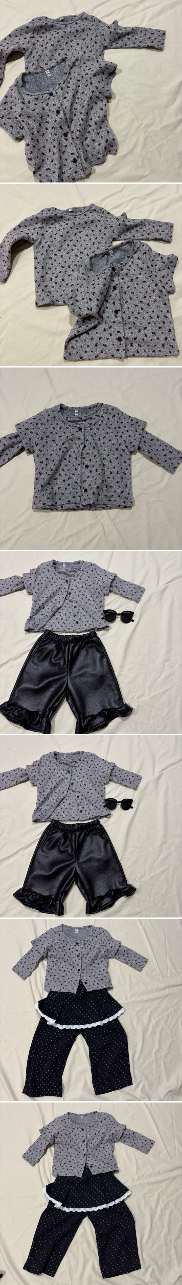 Bobo j - Korean Children Fashion - #kidsshorts - Rose Cardigan Set - 2