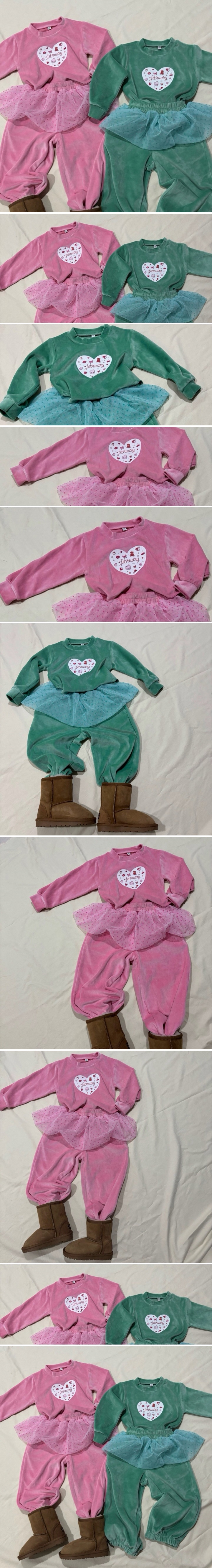Bobo j - Korean Children Fashion - #toddlerclothing - Velour Heart Tee - 2