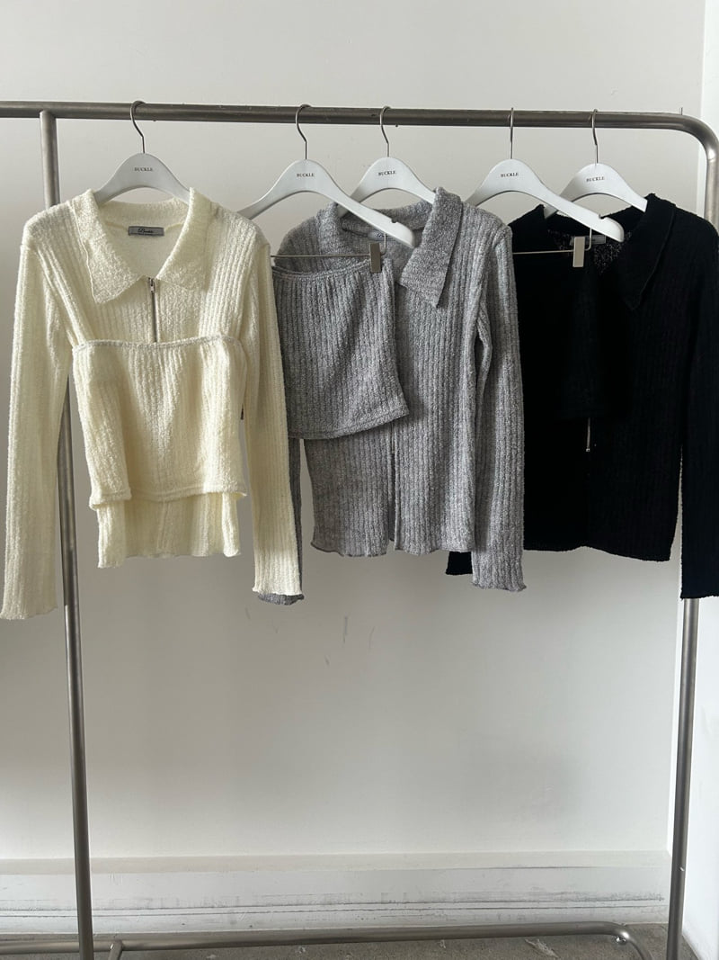 Buckle - Korean Women Fashion - #momslook - Merino Knit Set - 12