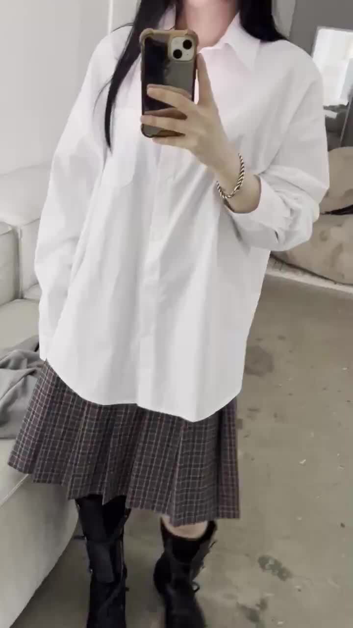 Buckle - Korean Women Fashion - #pursuepretty - Lloyd Cotton Shirt - 7