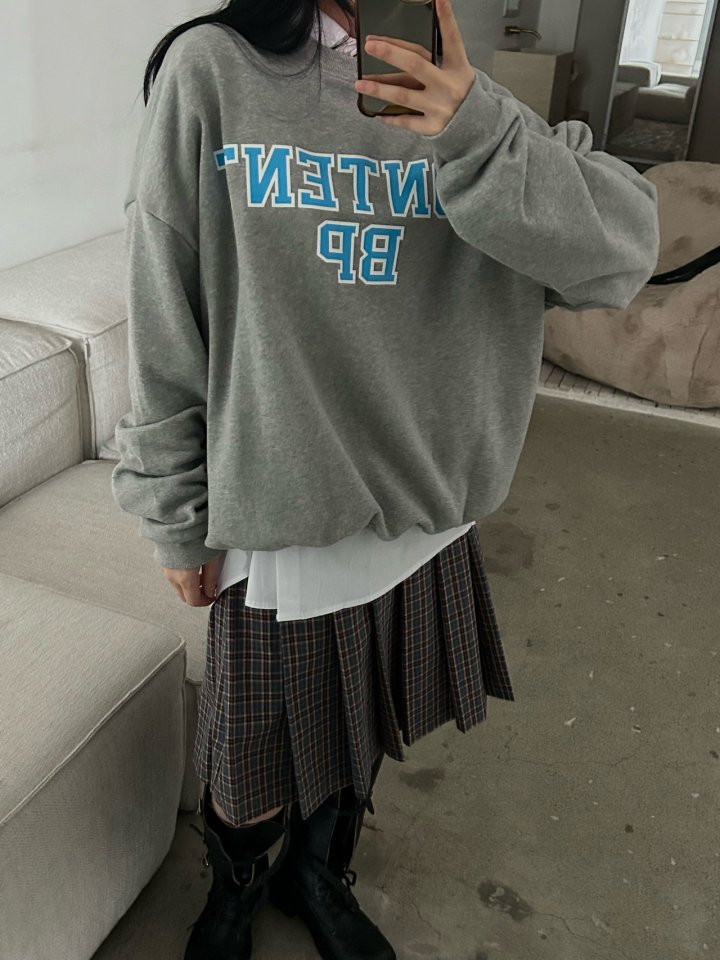 Buckle - Korean Women Fashion - #pursuepretty - Content Sweatshirt - 6