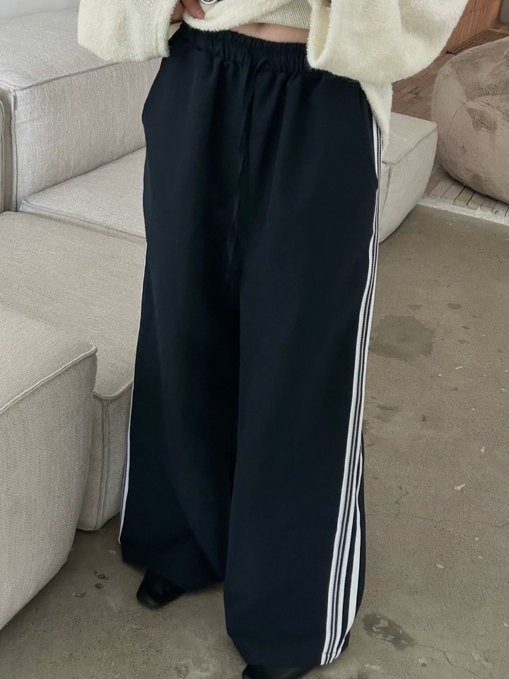 Buckle - Korean Women Fashion - #romanticstyle - Double Tape Pants - 7