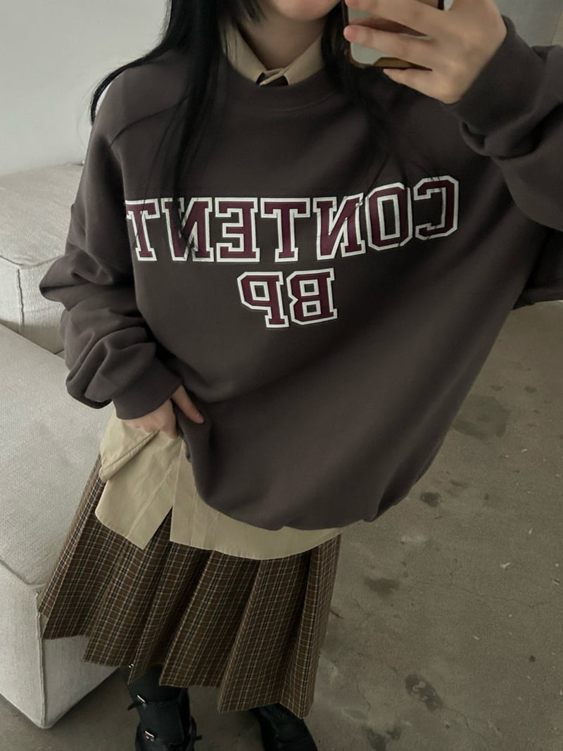 Buckle - Korean Women Fashion - #shopsmall - Content Sweatshirt - 9