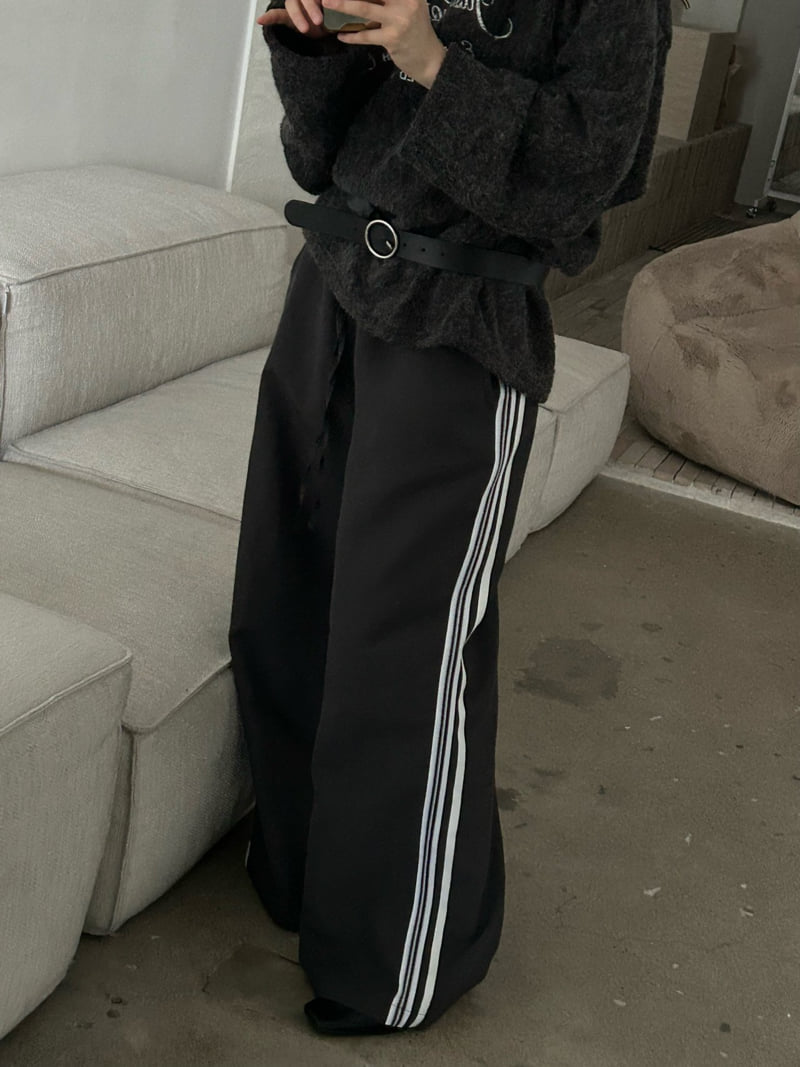 Buckle - Korean Women Fashion - #shopsmall - Double Tape Pants - 8
