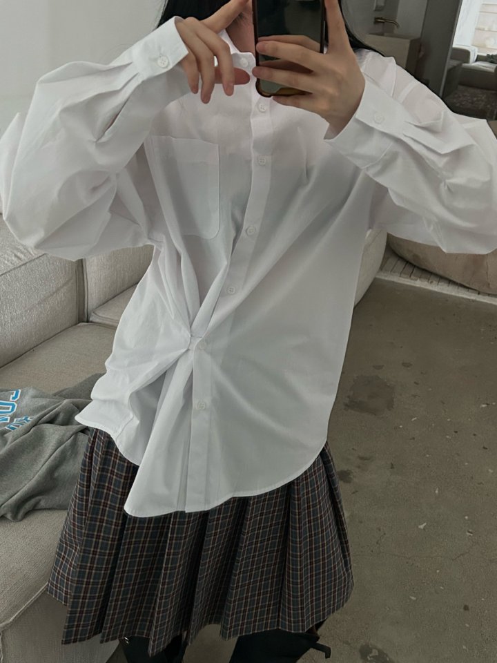Buckle - Korean Women Fashion - #vintageinspired - Lloyd Cotton Shirt - 5