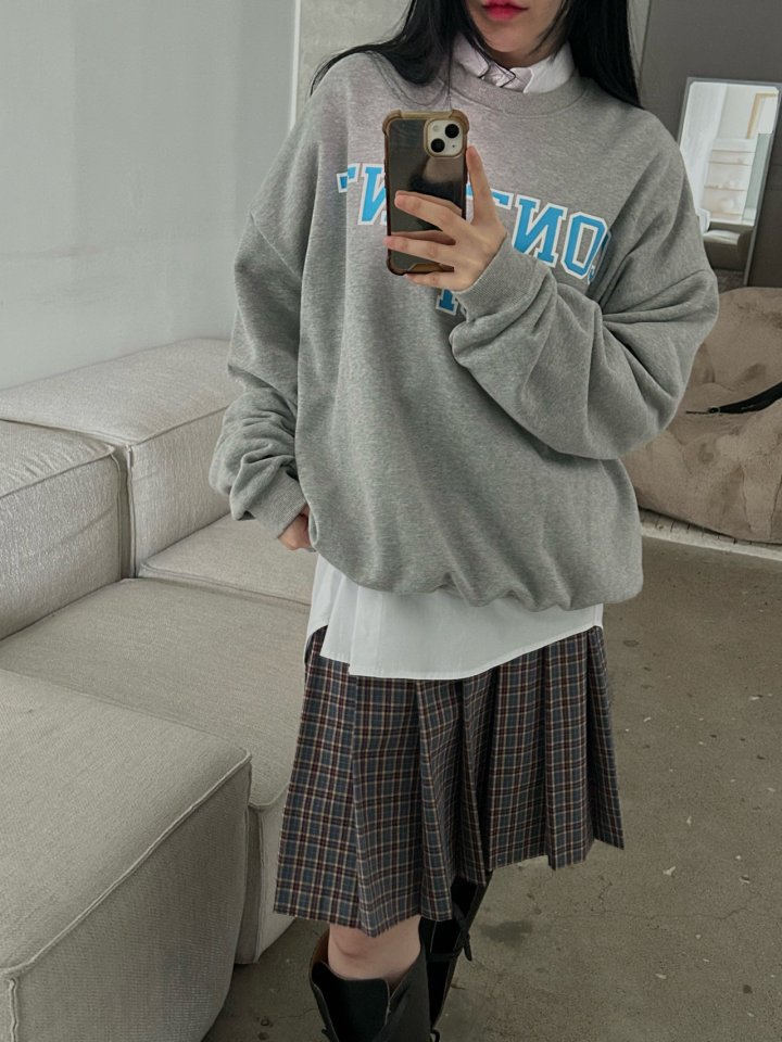 Buckle - Korean Women Fashion - #vintagekidsstyle - Content Sweatshirt - 5