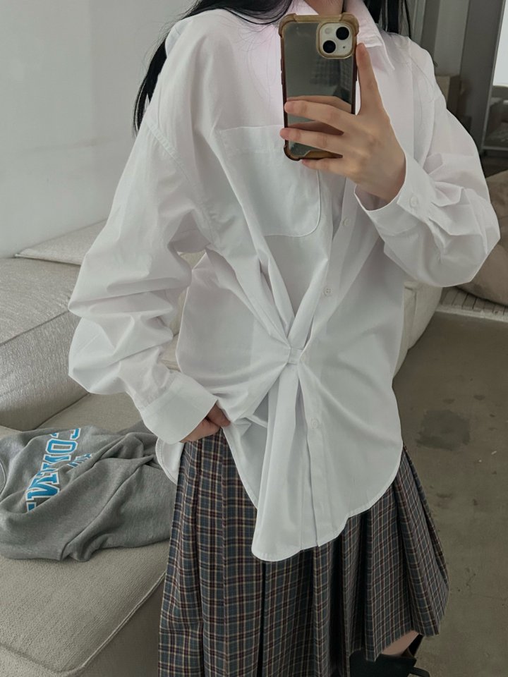Buckle - Korean Women Fashion - #momslook - Lloyd Cotton Shirt - 4