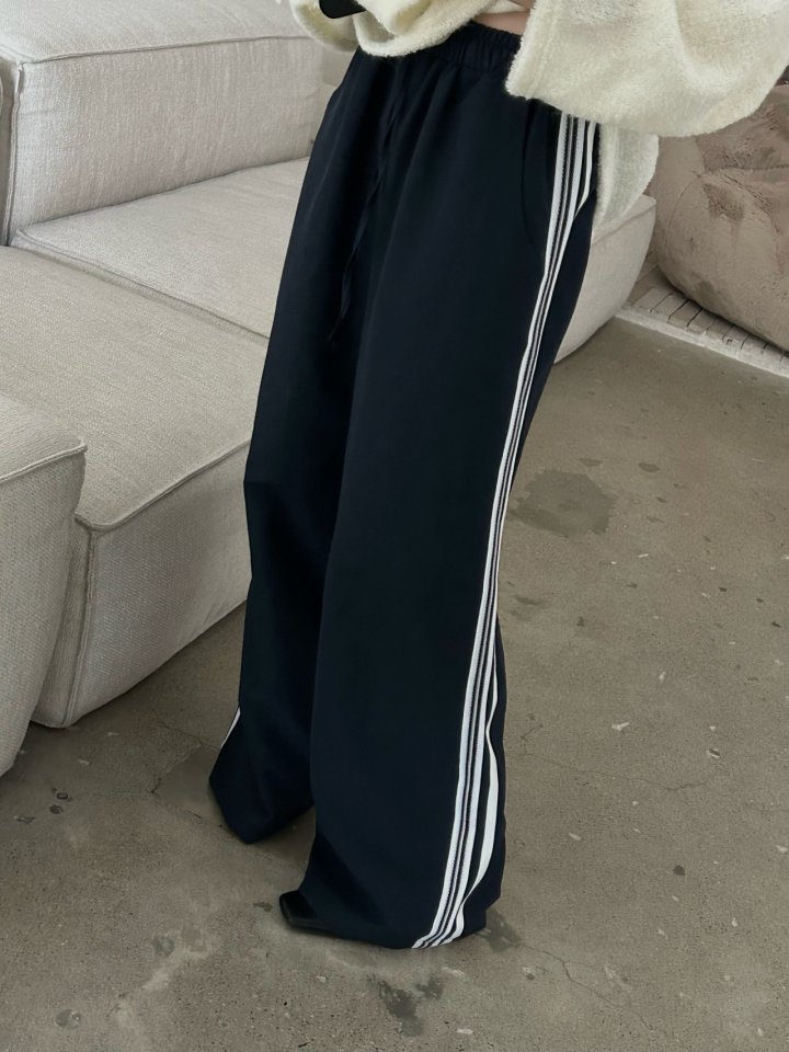 Buckle - Korean Women Fashion - #womensfashion - Double Tape Pants - 2