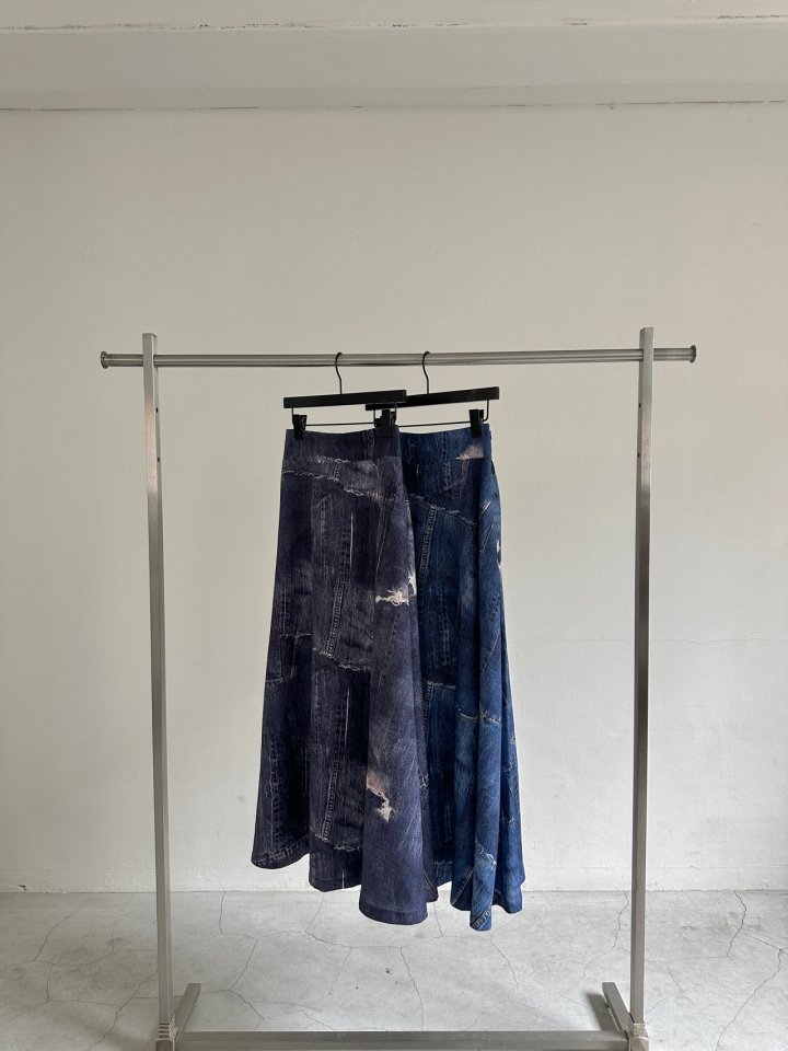 Chavi - Korean Women Fashion - #momslook - Denim Patch Skirt