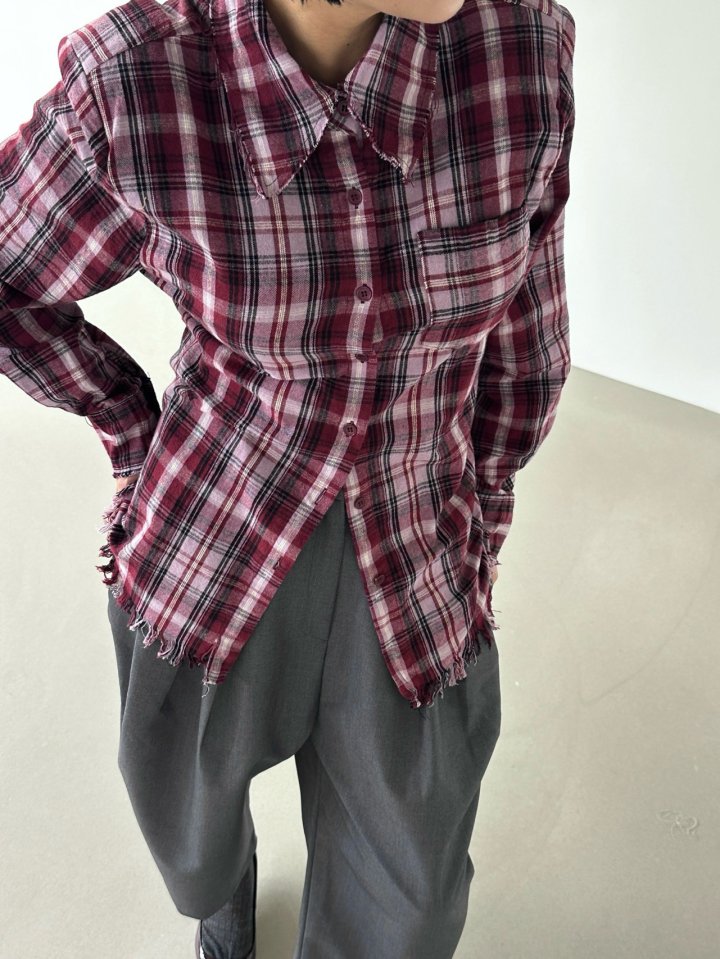 Chavi - Korean Women Fashion - #momslook - Check Vintage Shirt - 12