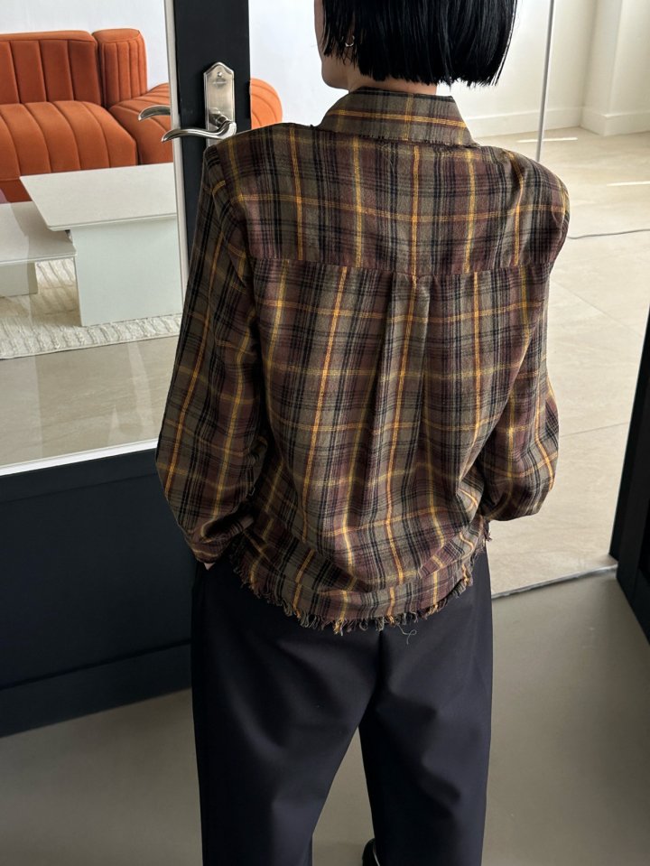 Chavi - Korean Women Fashion - #momslook - Check Vintage Shirt - 6