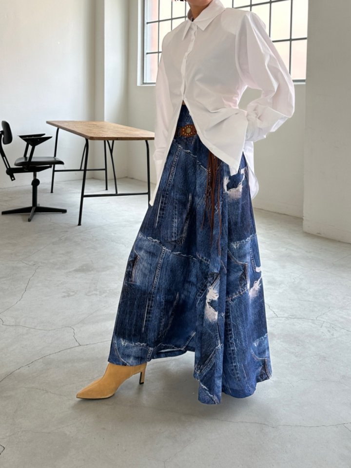 Chavi - Korean Women Fashion - #pursuepretty - Denim Patch Skirt - 7