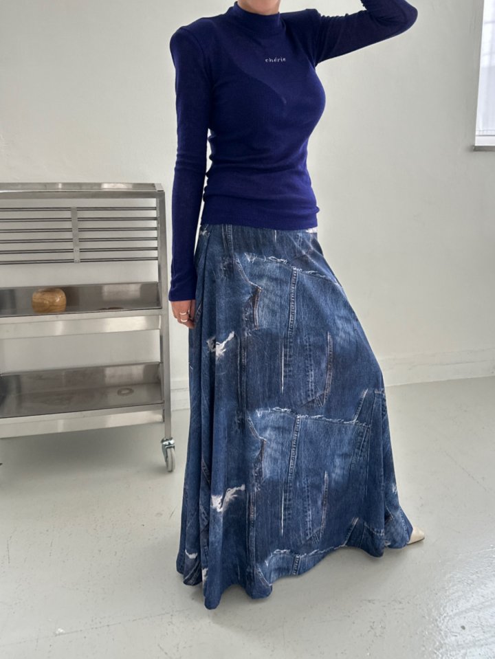 Chavi - Korean Women Fashion - #restrostyle - Denim Patch Skirt - 8