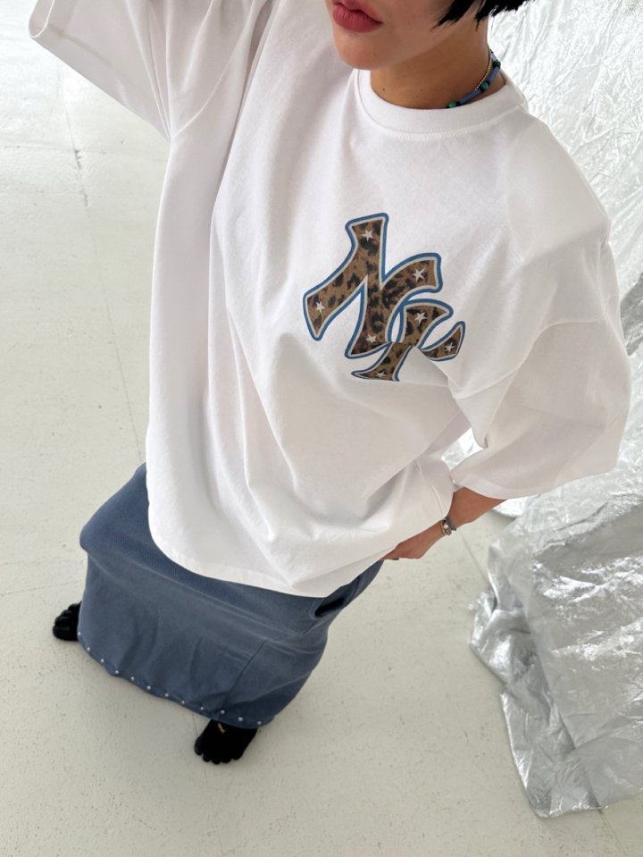 Chavi - Korean Women Fashion - #restrostyle - Leopard NY Tee - 6