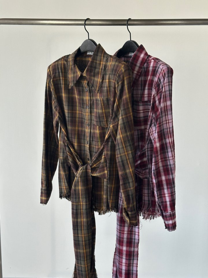 Chavi - Korean Women Fashion - #shopsmall - Check Vintage Shirt