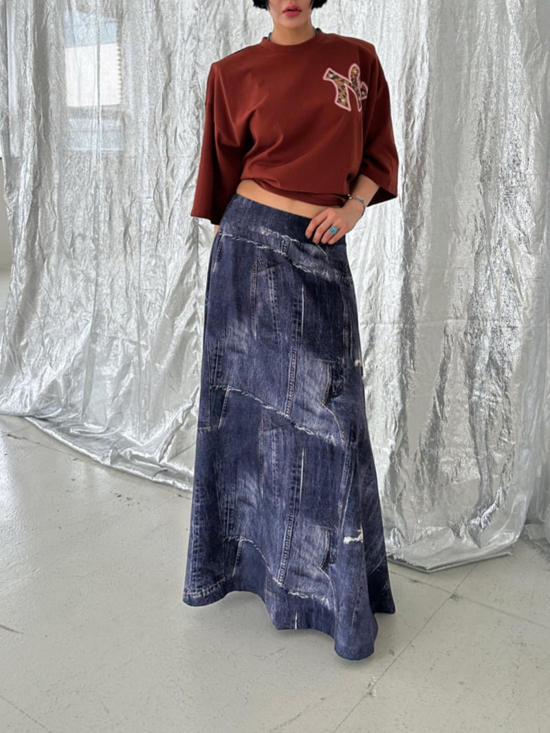 Chavi - Korean Women Fashion - #thatsdarling - Denim Patch Skirt - 11