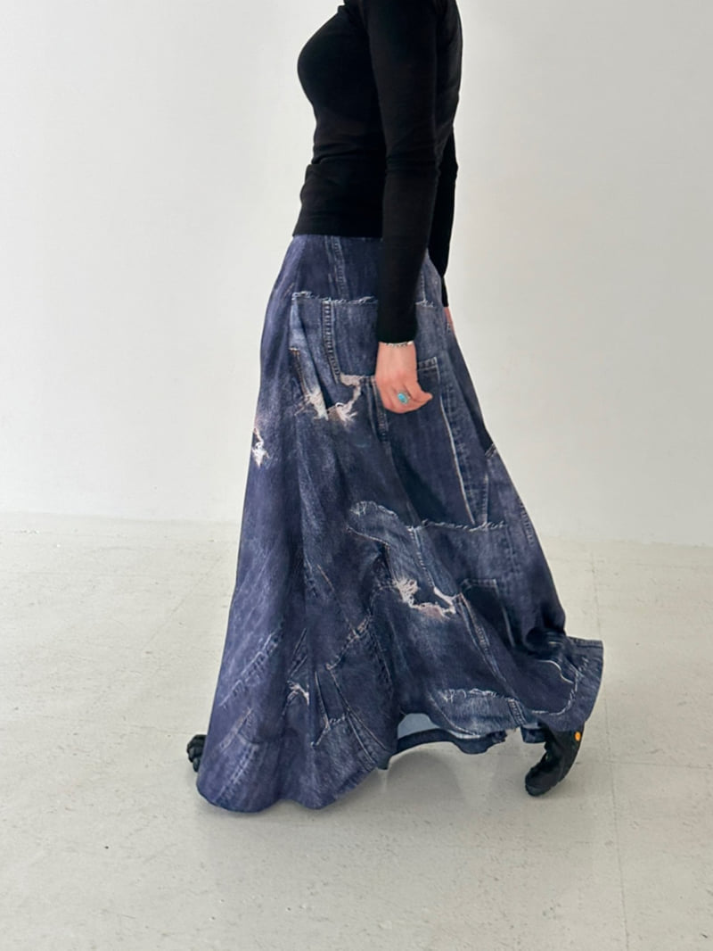 Chavi - Korean Women Fashion - #thelittlethings - Denim Patch Skirt - 12
