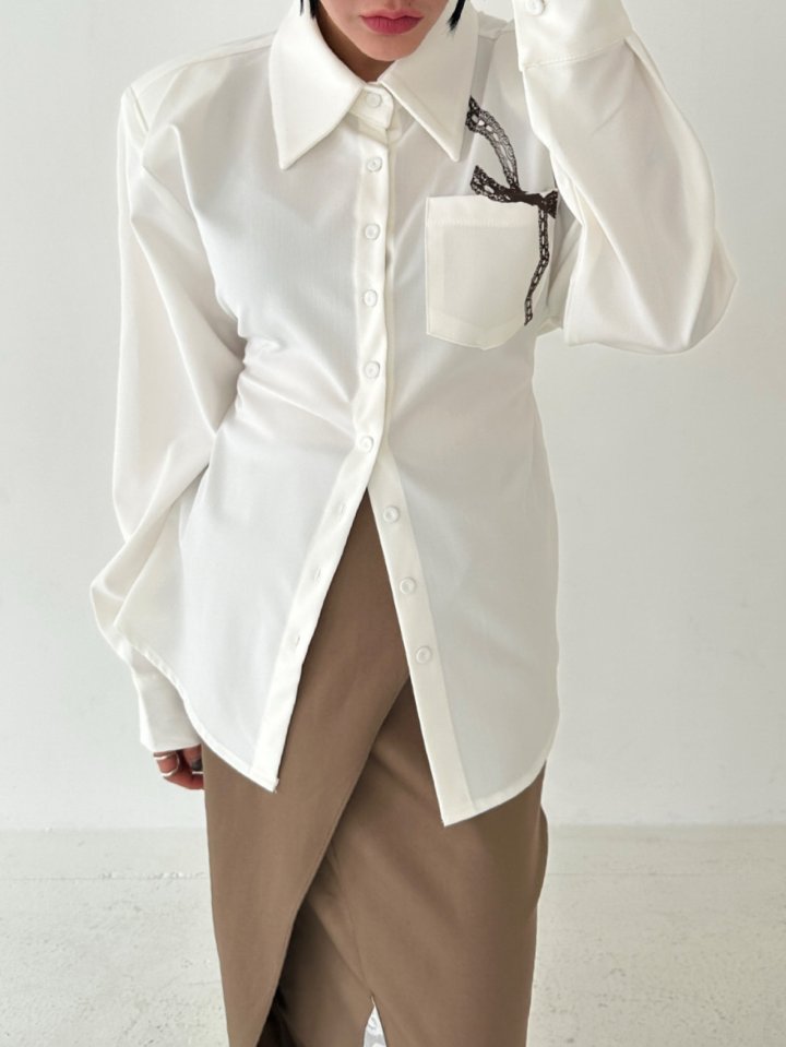 Chavi - Korean Women Fashion - #vintageinspired - Ribbon Shirt - 7