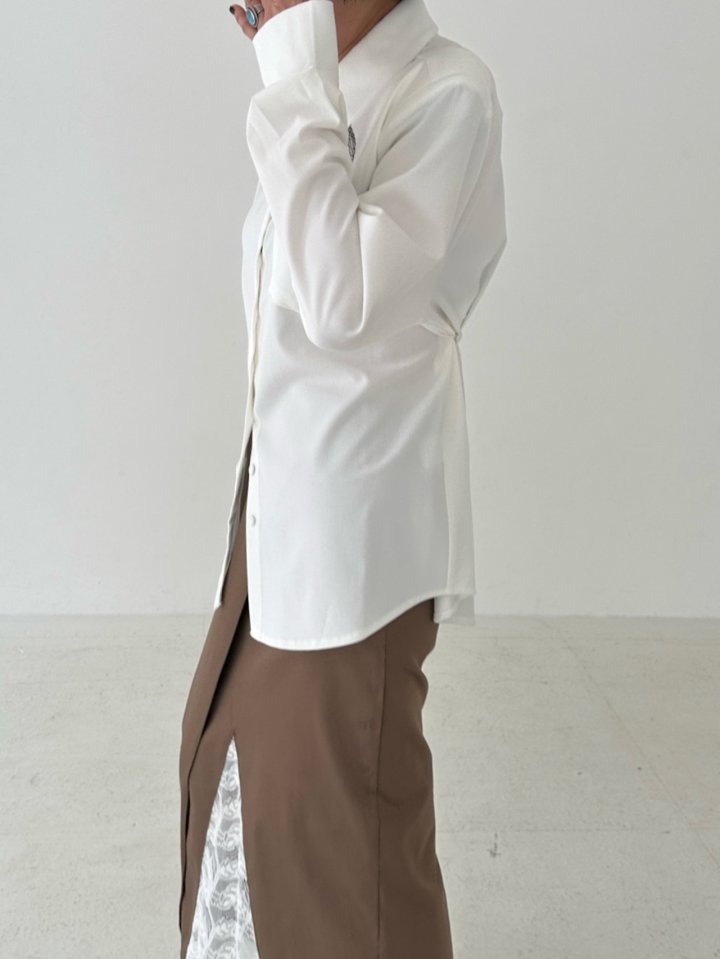 Chavi - Korean Women Fashion - #vintagekidsstyle - Ribbon Shirt - 8