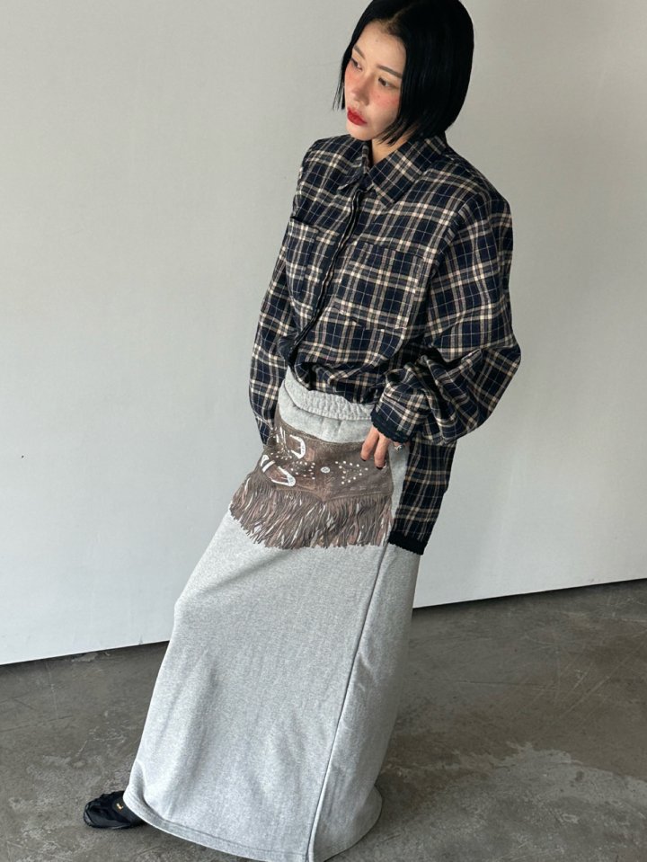 Chavi - Korean Women Fashion - #womensfashion - Mocha Check Shirt (Removable Pads) - 9