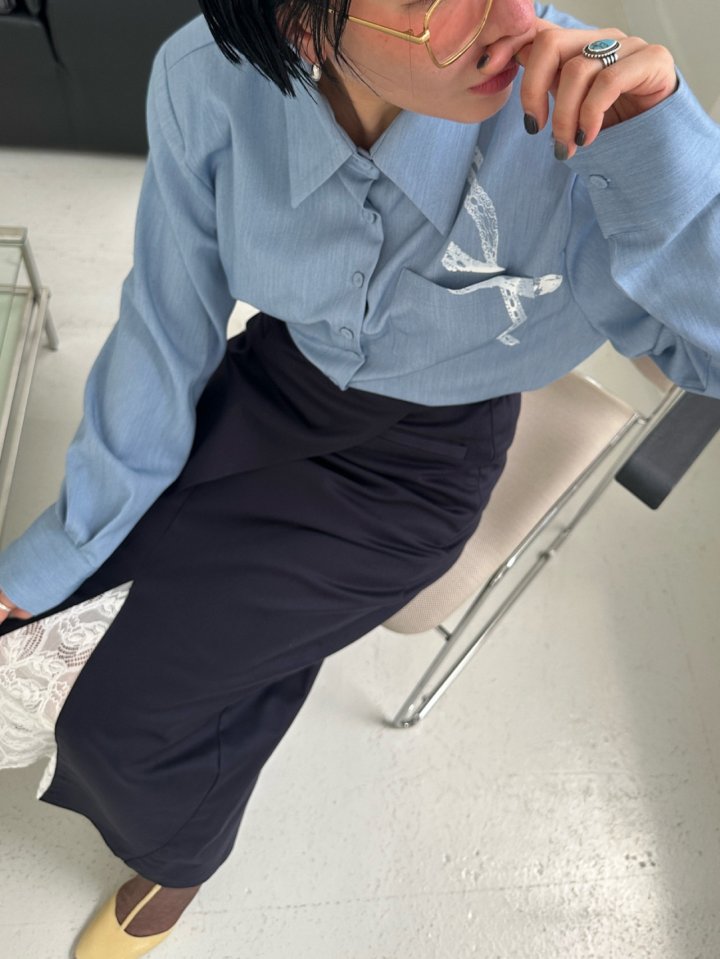 Chavi - Korean Women Fashion - #womensfashion - Ribbon Shirt - 2