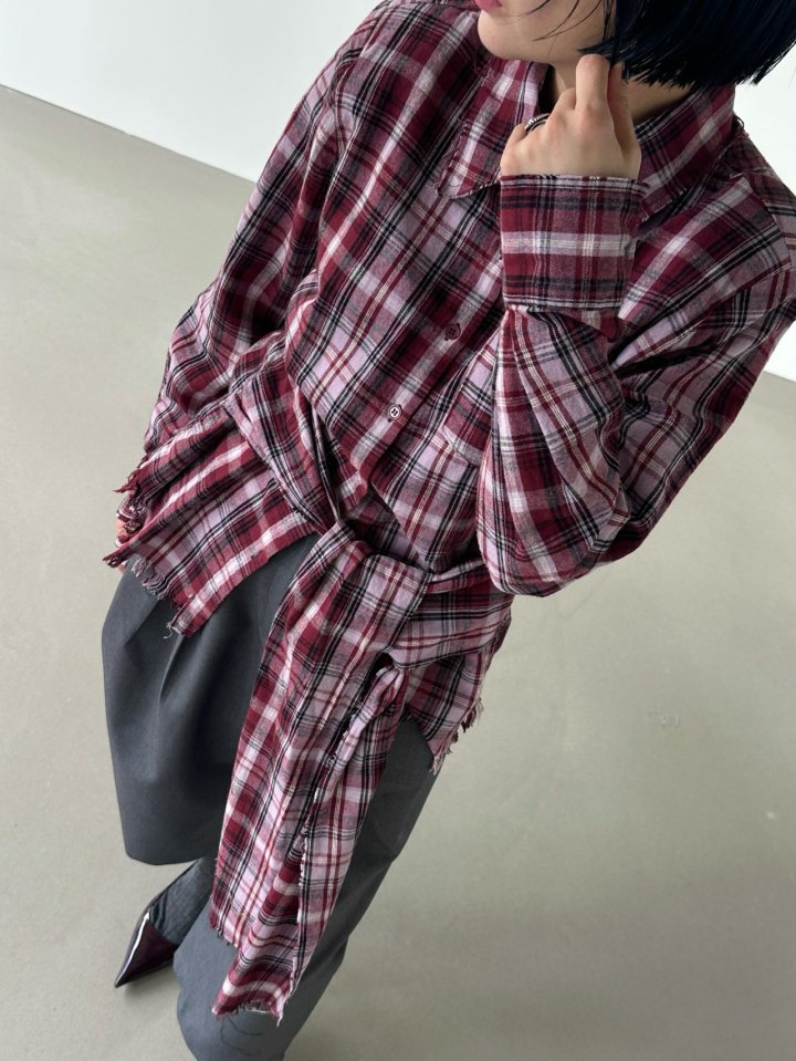 Chavi - Korean Women Fashion - #womensfashion - Check Vintage Shirt - 11