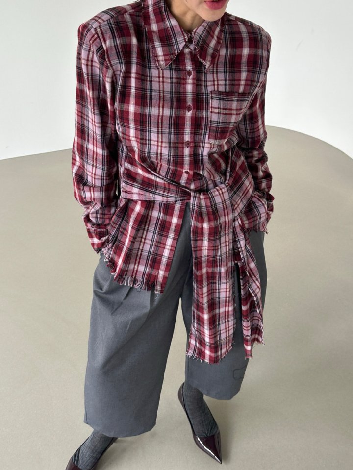 Chavi - Korean Women Fashion - #womensfashion - Check Vintage Shirt - 9