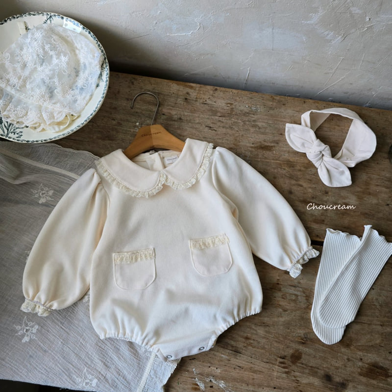 Choucream - Korean Baby Fashion - #babyclothing - Collar Lace Suit - 7