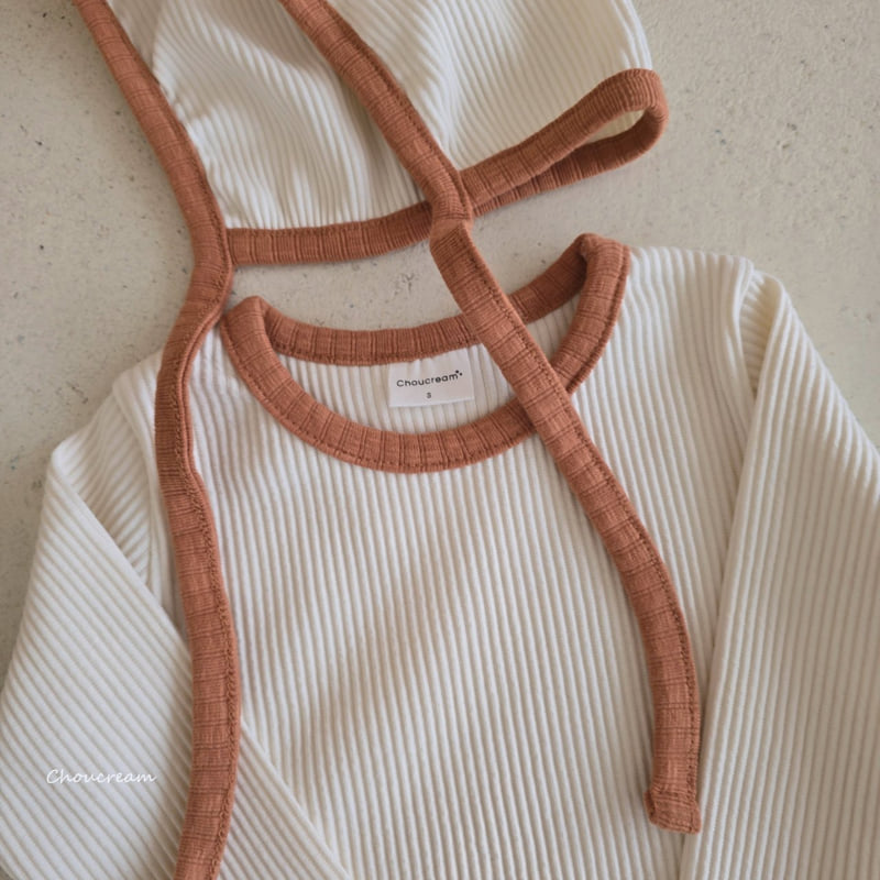 Choucream - Korean Baby Fashion - #babyfashion - Ribbed Suit (with Bonnet Set) - 3