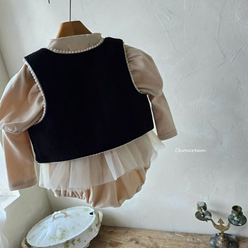Choucream - Korean Baby Fashion - #babyfashion - Biang Tweed Vest - 10