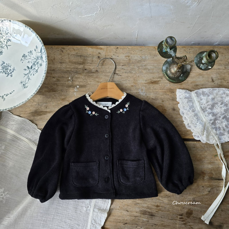 Choucream - Korean Baby Fashion - #babyfever - Embroidered Knit Cardigan - 11