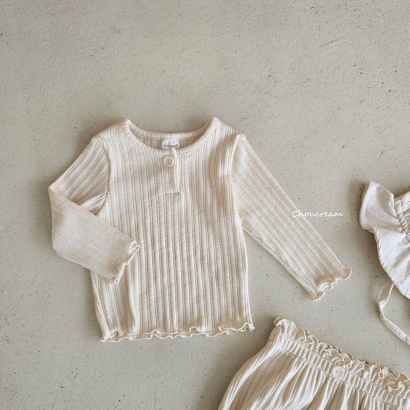 Choucream - Korean Baby Fashion - #babyoninstagram - Duri Ribbed Set - 3
