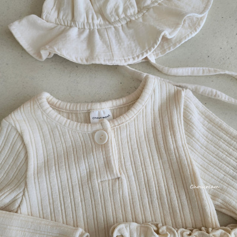 Choucream - Korean Baby Fashion - #babyoninstagram - Duri Ribbed Set - 4