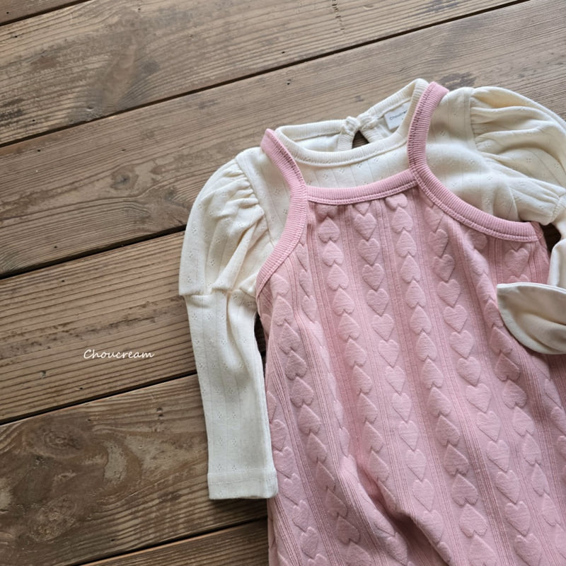Choucream - Korean Baby Fashion - #babyoutfit - Heart Suit - 5