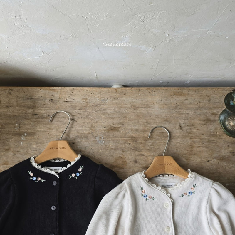Choucream - Korean Baby Fashion - #babyoutfit - Embroidered Knit Cardigan - 2