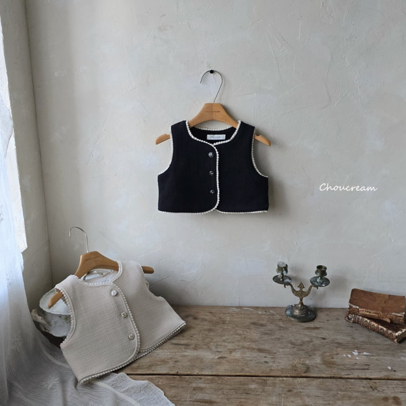 Choucream - Korean Baby Fashion - #babyoutfit - Biang Tweed Vest - 2
