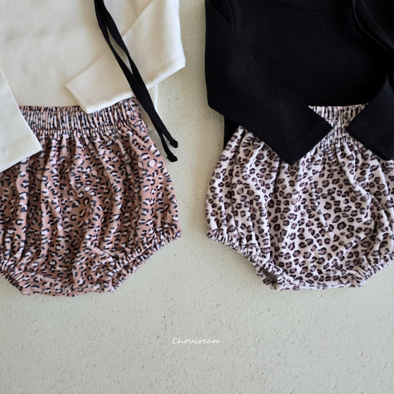 Choucream - Korean Baby Fashion - #onlinebabyboutique - Leopard Bloomer Bonnet Set - 10