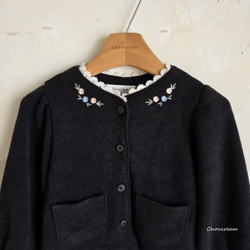 Choucream - Korean Baby Fashion - #smilingbaby - Embroidered Knit Cardigan - 6