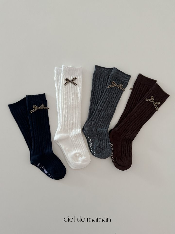 Ciel De Maman - Korean Baby Fashion - #babyboutique - Lovely Ribbon Knee Socks - 4