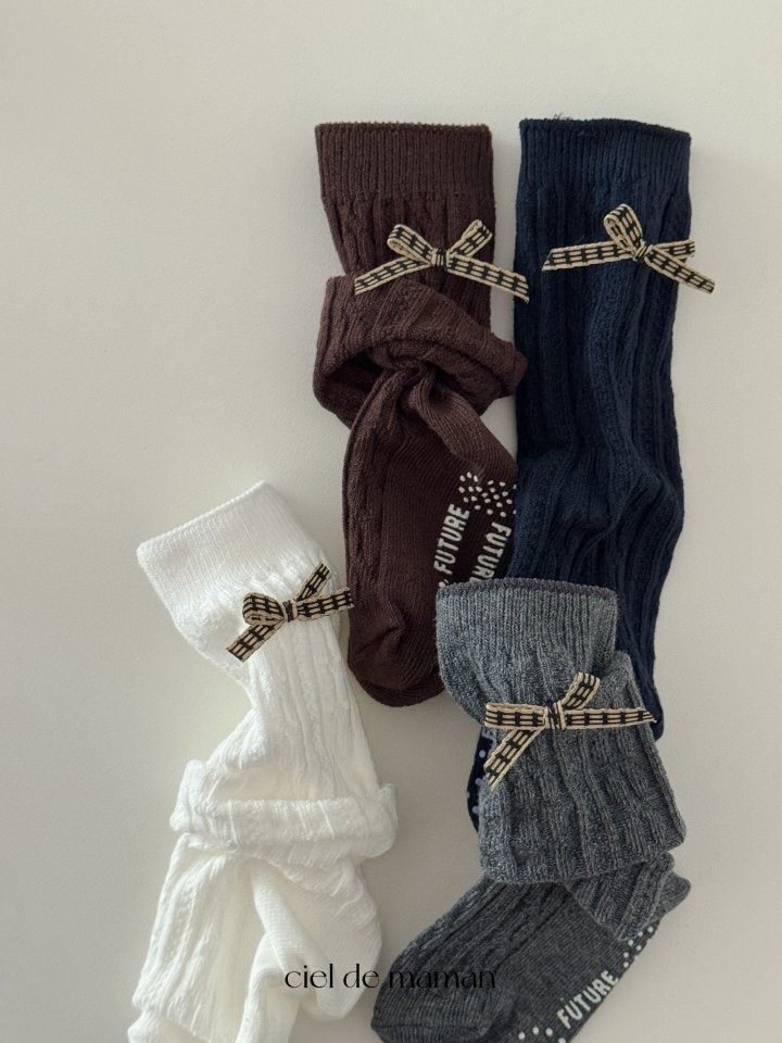 Ciel De Maman - Korean Baby Fashion - #babyboutiqueclothing - Lovely Ribbon Knee Socks - 5