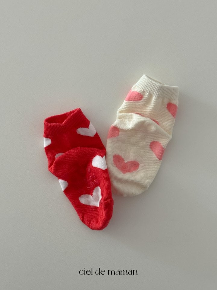 Ciel De Maman - Korean Baby Fashion - #babyboutiqueclothing - Flower Heart Socks - 4