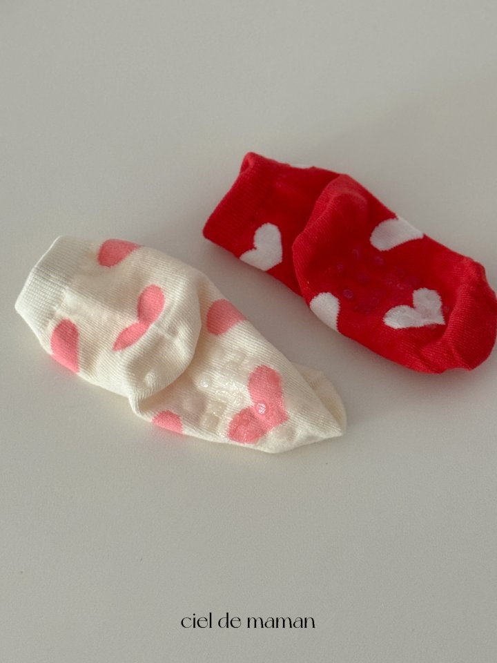 Ciel De Maman - Korean Baby Fashion - #babylifestyle - Flower Heart Socks - 8