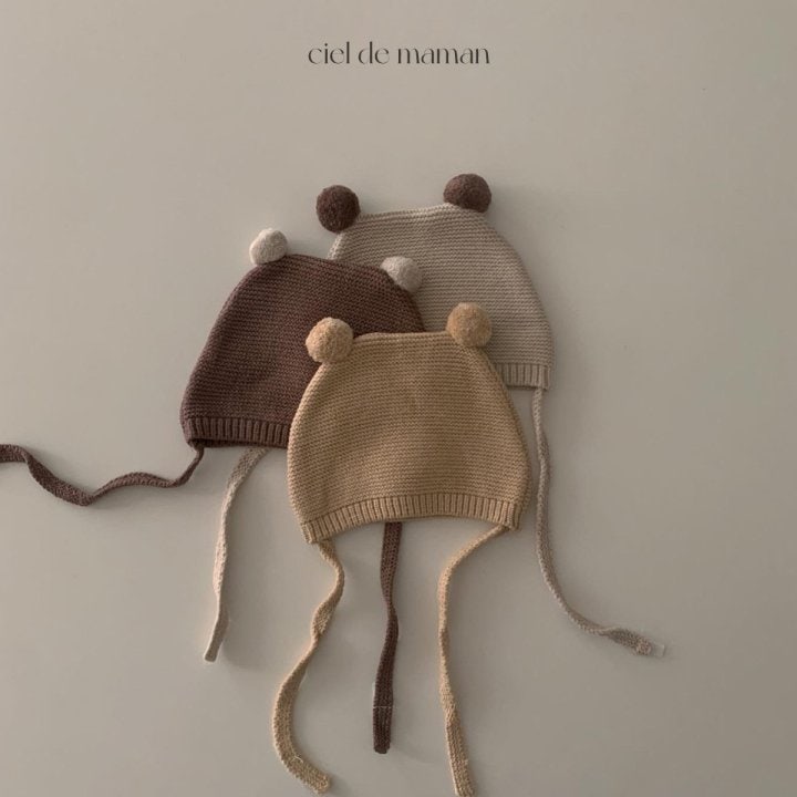 Ciel De Maman - Korean Baby Fashion - #babywear - Knit Bear Bonnet - 3