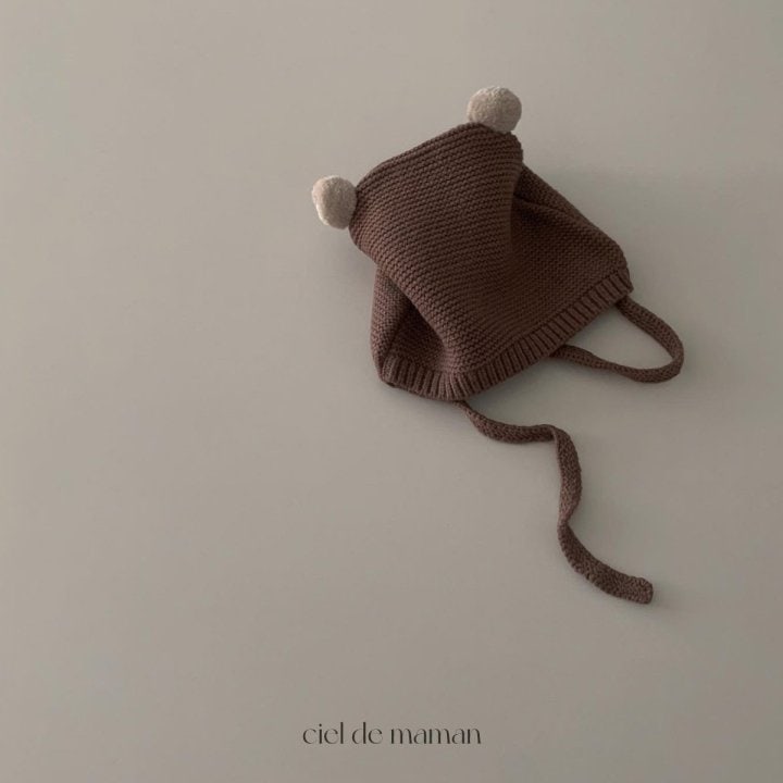 Ciel De Maman - Korean Baby Fashion - #babywear - Knit Bear Bonnet - 4