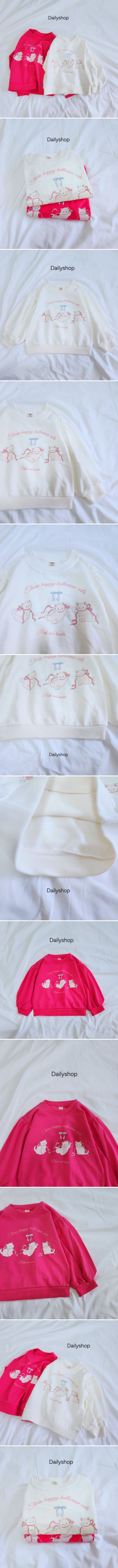 Daily shop - Korean Children Fashion - #kidsstore - Ribbon Cat Sweatshirt