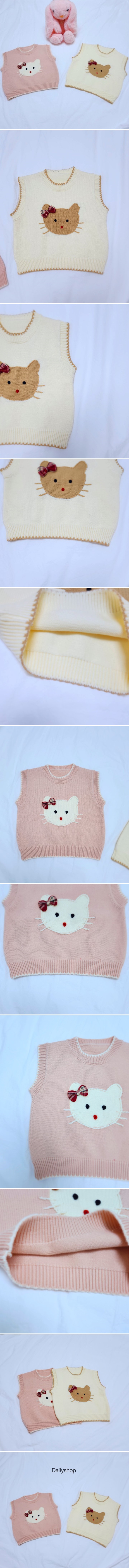 Daily shop - Korean Children Fashion - #todddlerfashion - Cat Face Vest