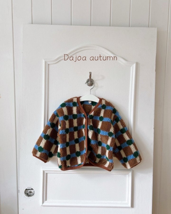 Dajoa - Korean Baby Fashion - #babyboutique - Check Fleece Jacket - 11