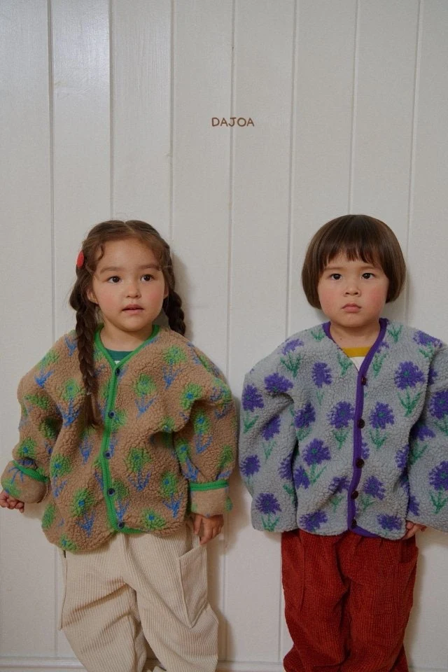 Dajoa - Korean Baby Fashion - #babyboutique - Flower Fleece Jacket - 10